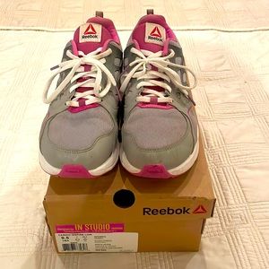 Reebok pink and grey Cardio Inspire shoes
